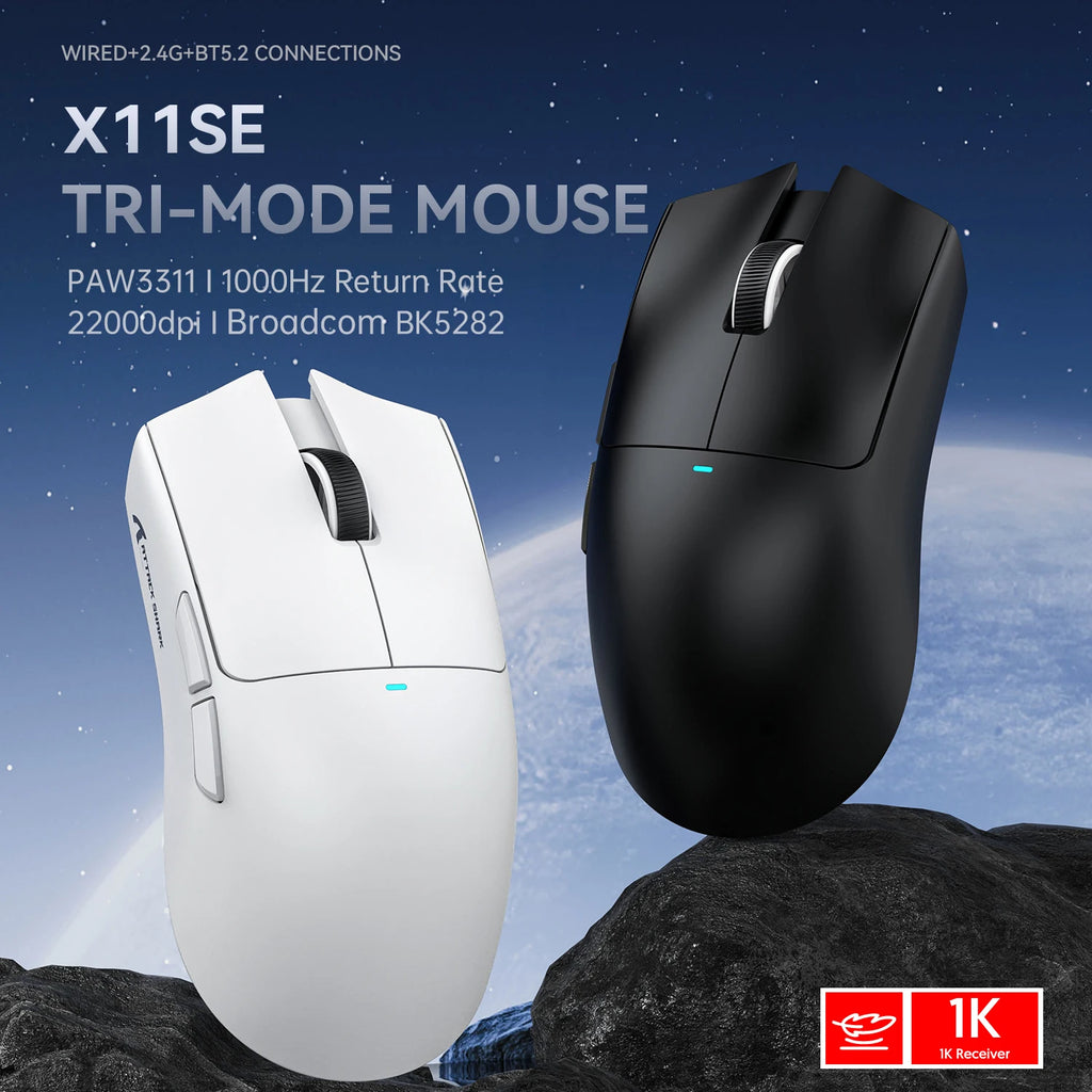 ATTACK SHARK X11SE Souris Gaming Sans Fil ( 4 coloris au choix )