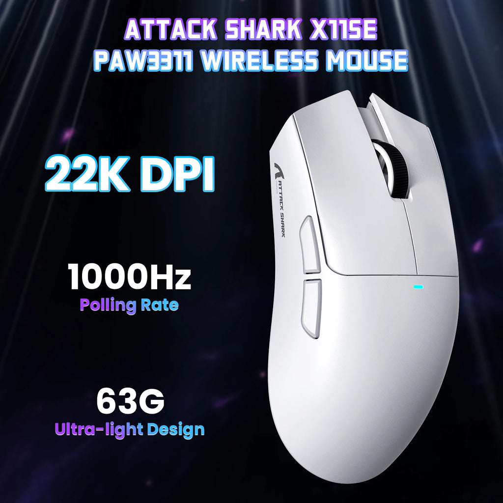 ATTACK SHARK X11SE Souris Gaming Sans Fil ( 4 coloris au choix )