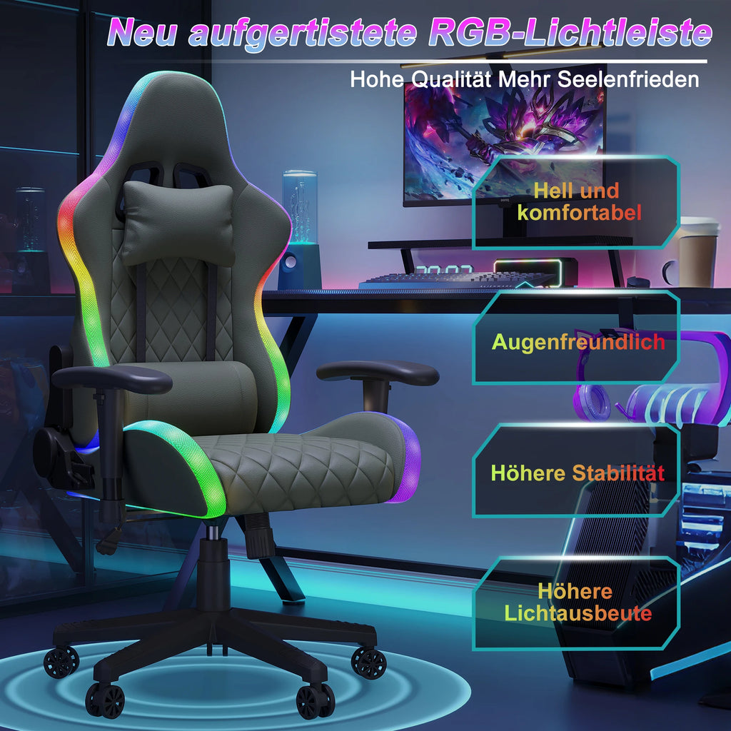 Fauteuil Gaming avec éclairage LED