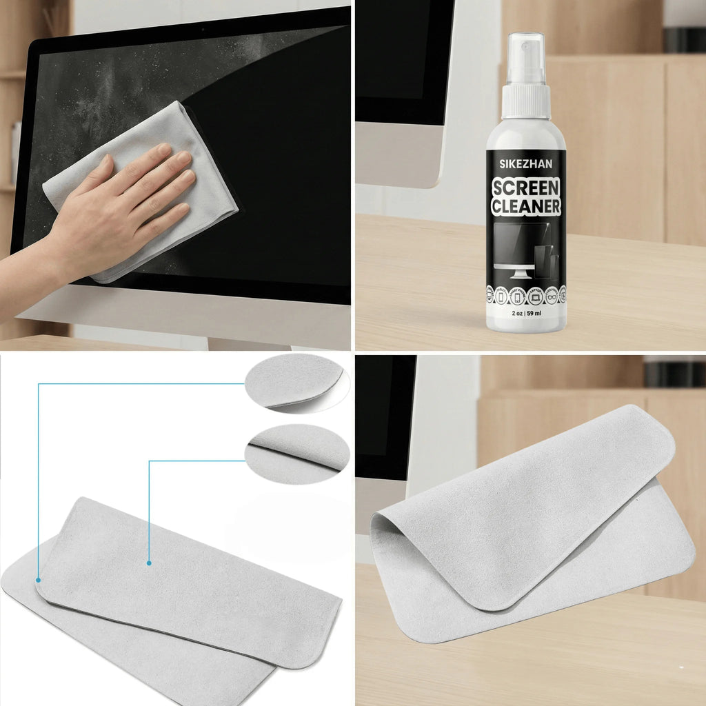 Kit de Nettoyage d'Écran avec Chiffon Microfibre